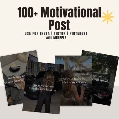 Motivational Reels and Post with Master Resell Rights