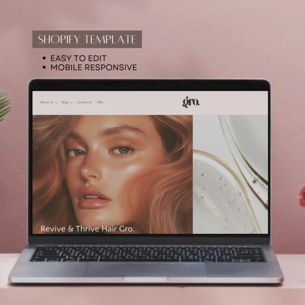 Shopify Website Template | Hair Boss Gro