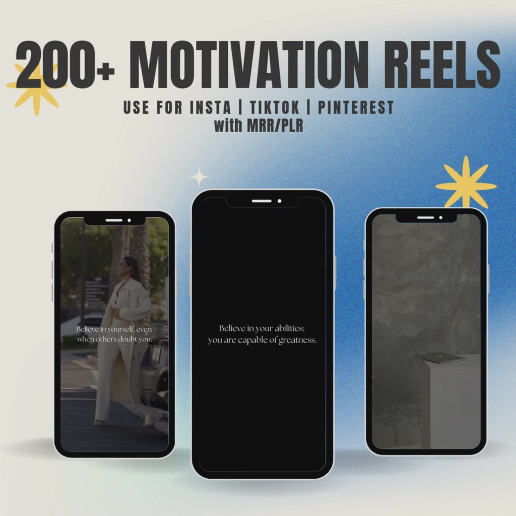 Motivational Reels and Post with Master Resell Rights